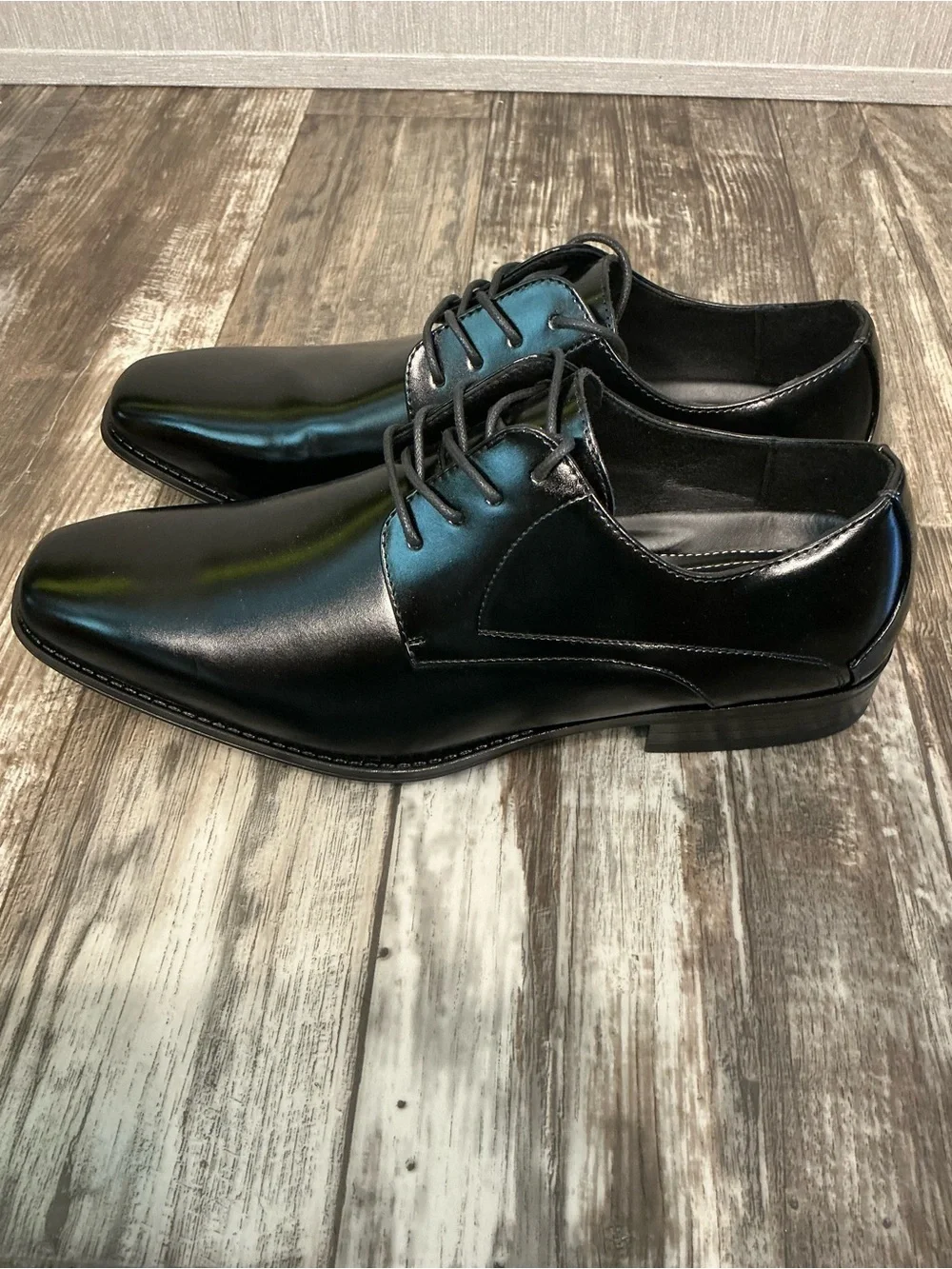 Stacy Adams Black Patent Leather Derby Shoe Size 12